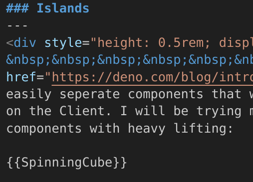 <strong>SpinningCube</strong> Island in Markdown